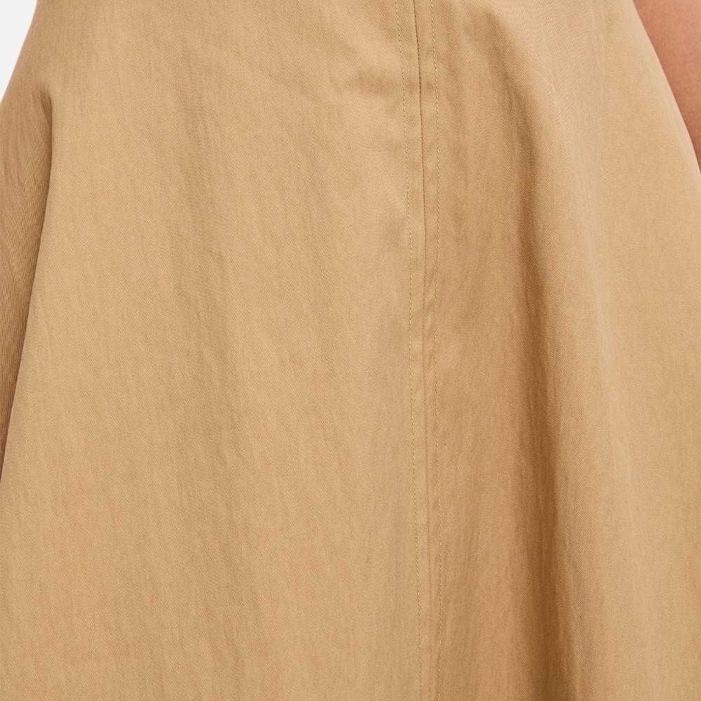 KHAITE Renta A-Line Twill Midi Skirt in Beige Size 10 - Picture 5 of 5